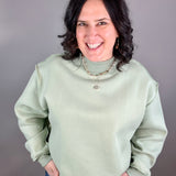 Sage Reversible Mock Neck