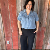 Black Wide Leg Pants Bottoms - Pants STACCATO
