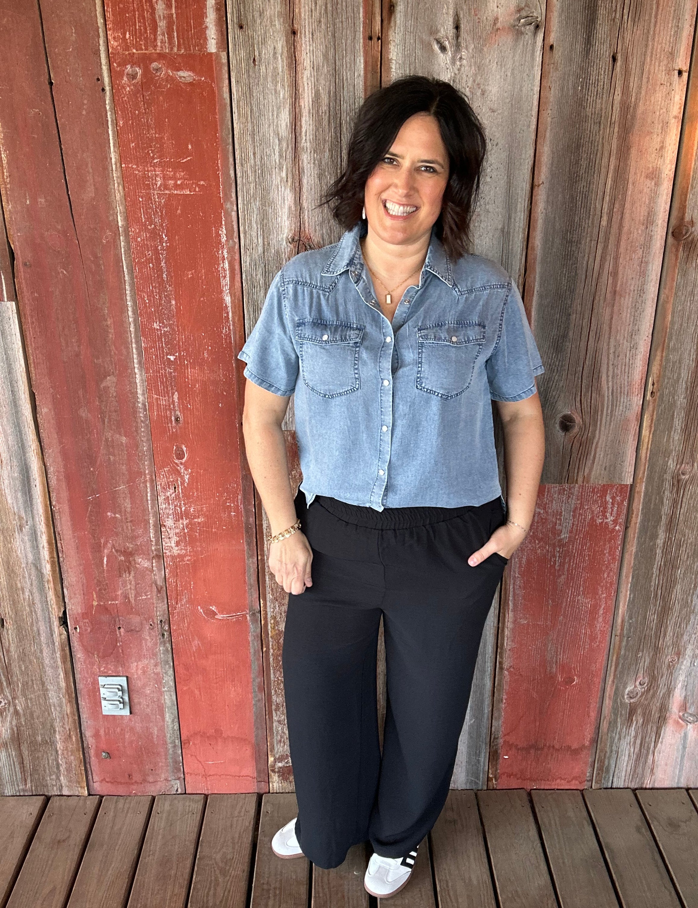 Black Wide Leg Pants Bottoms - Pants STACCATO