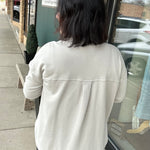 Grey Washed Soft Button Up Outerwear- Jackets PANACHE