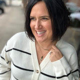 Ivory Black Stripe Brianna Sweater Top - Sweater THREAD & SUPPLY