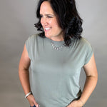 Light Olive Modal Jersey Tank Tops- Tanks DOE & RAE