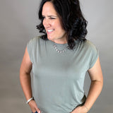 Light Olive Modal Jersey Tank Tops- Tanks DOE & RAE