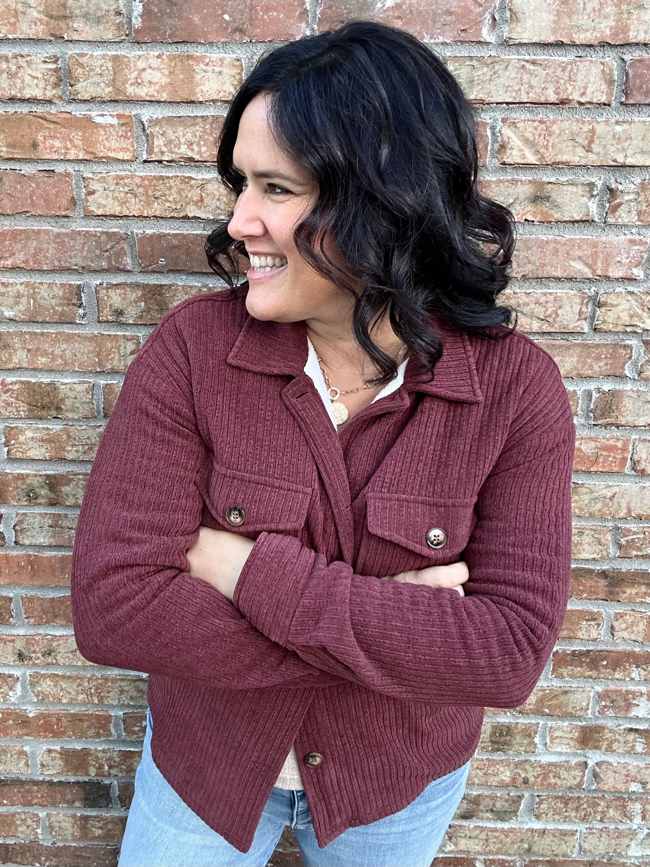 Rust Lined Shirt Jacket Outerwear- Jackets STACCATO