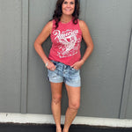 Red God Bless America Tank Top Tops- Tanks HRT and LUV