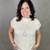 Ivory Drop Shoulder Sweater