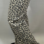 Coffee Leopard Wide Leg Jeans Bottom- Pants RISEN