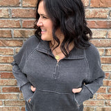 Charcoal Quarter Zip Sweatshirt