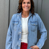 Poloo Blue Flap Jacket Outerwear- Jackets MICA DENIM