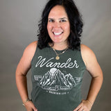 Olive Wander Breathe Deeply Tank Tops- Tanks HRT and LUV