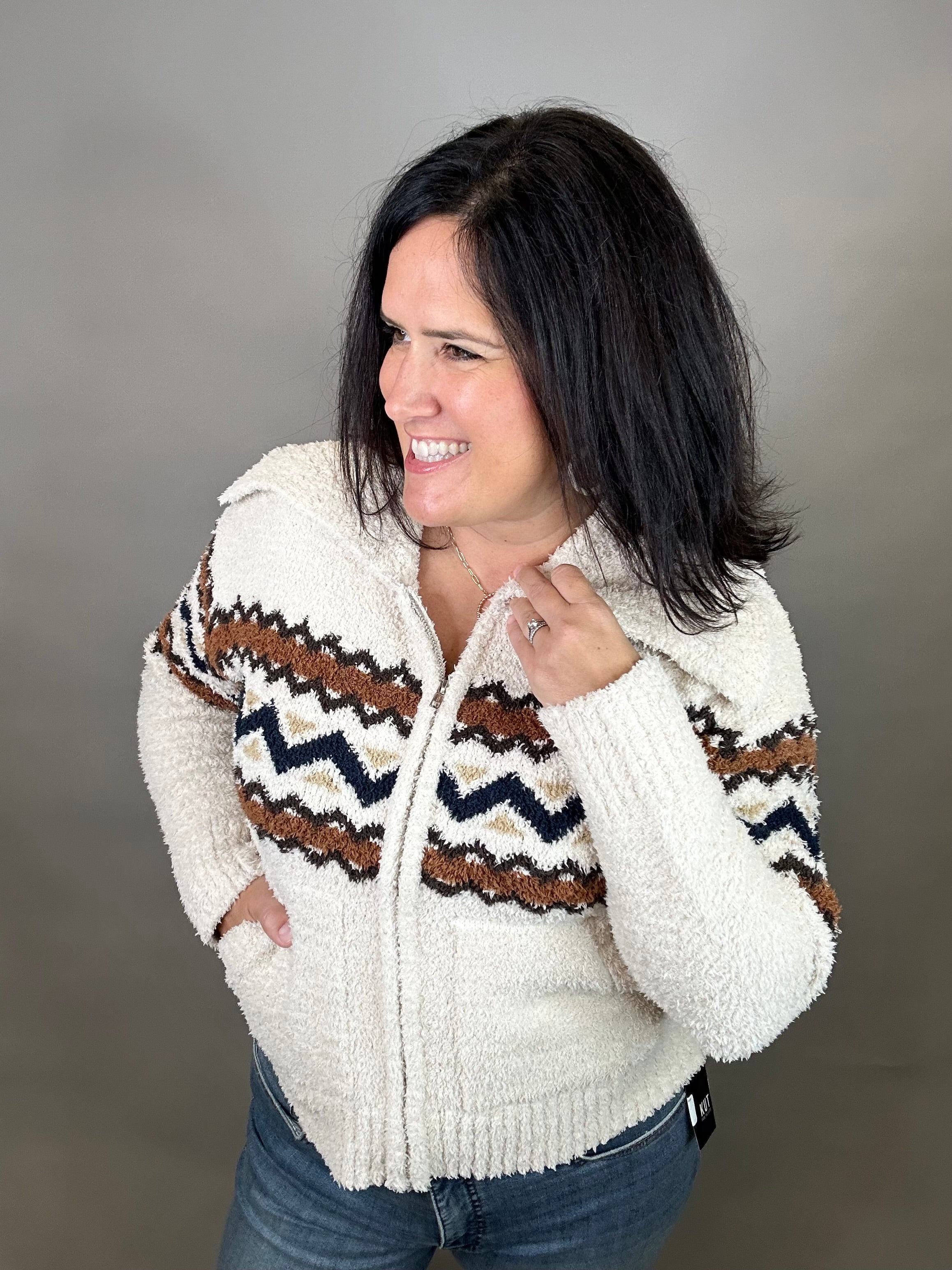 Heather Oak Myra Sweater Jacket Outerwear- Jackets THREAD & SUPPLY