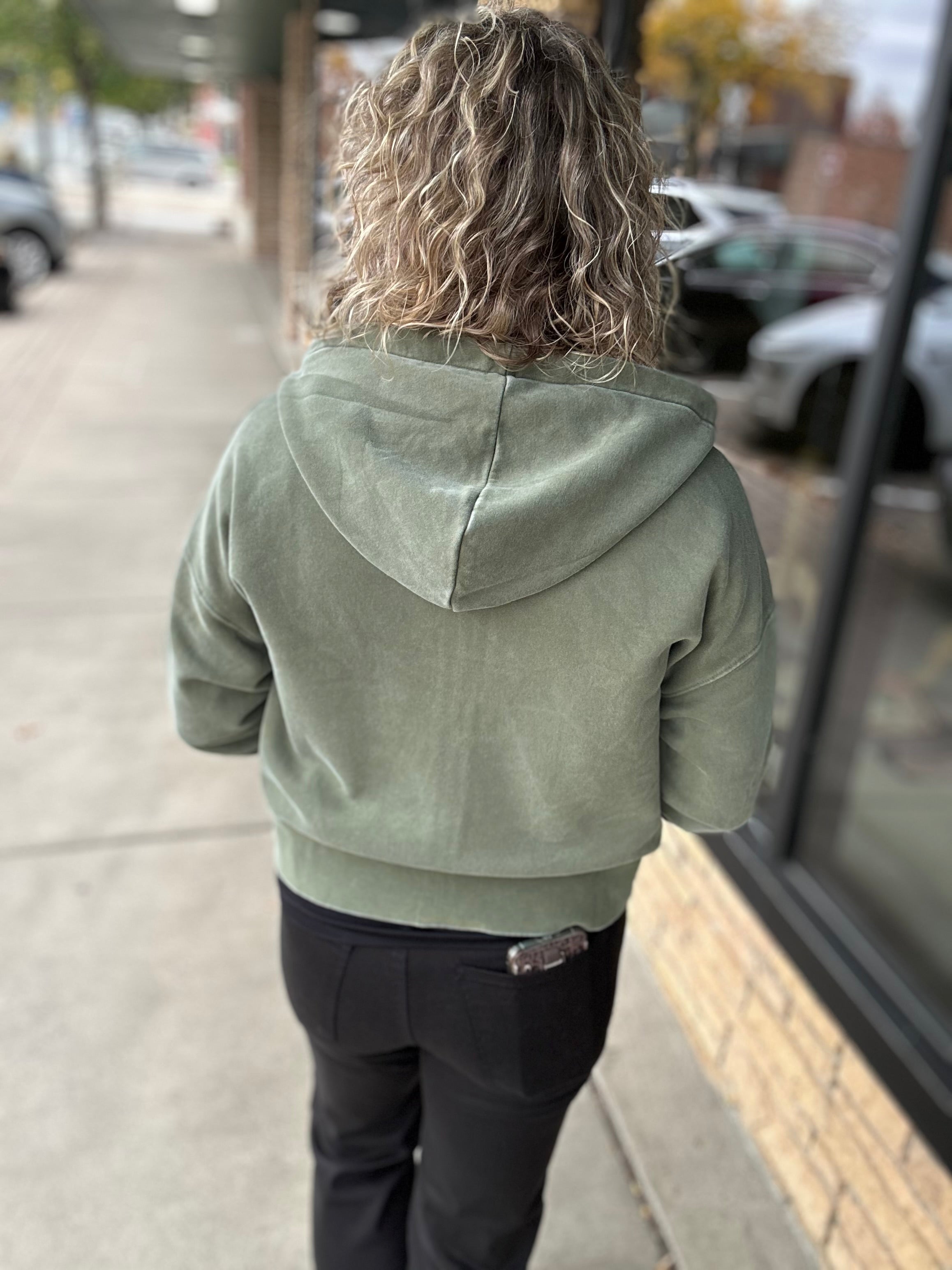 Clover Green Ashford Full Zip Hoodie Top - Sweatshirt THREAD & SUPPLY