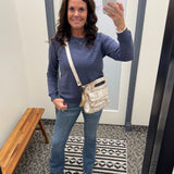 Navy/White Frannie Reversible Top