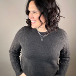 Charcoal Zoey Sweater Top - Sweater WEEKEND LA