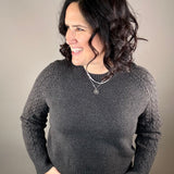 Charcoal Zoey Sweater Top - Sweater WEEKEND LA