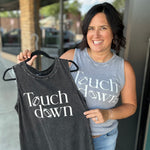 Grey Mineral Washed Touchdown Tank Top Tops- Tanks HRT and LUV