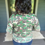 Camo Printed Crew Neck Sweater Top - Sweater FATE by LFD