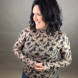 Western Mesh Top Tops- Blouses EE:SOME