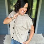 Oatmeal Hoodie Cardigan Sweater Tops- Cardigans STACCATO