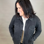 Black Snap Shacket Outerwear - Shacket MONO B