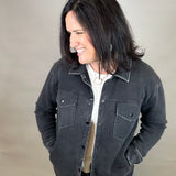 Black Snap Shacket Outerwear - Shacket MONO B