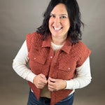 Rust Quilted Snap Vest Outerwear - Vest DOE & RAE