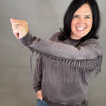 Coffee Bean Marion Fringe Top Top- Sweatshirt THREAD & SUPPLY