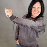 Coffee Bean Marion Fringe Top Top- Sweatshirt THREAD & SUPPLY