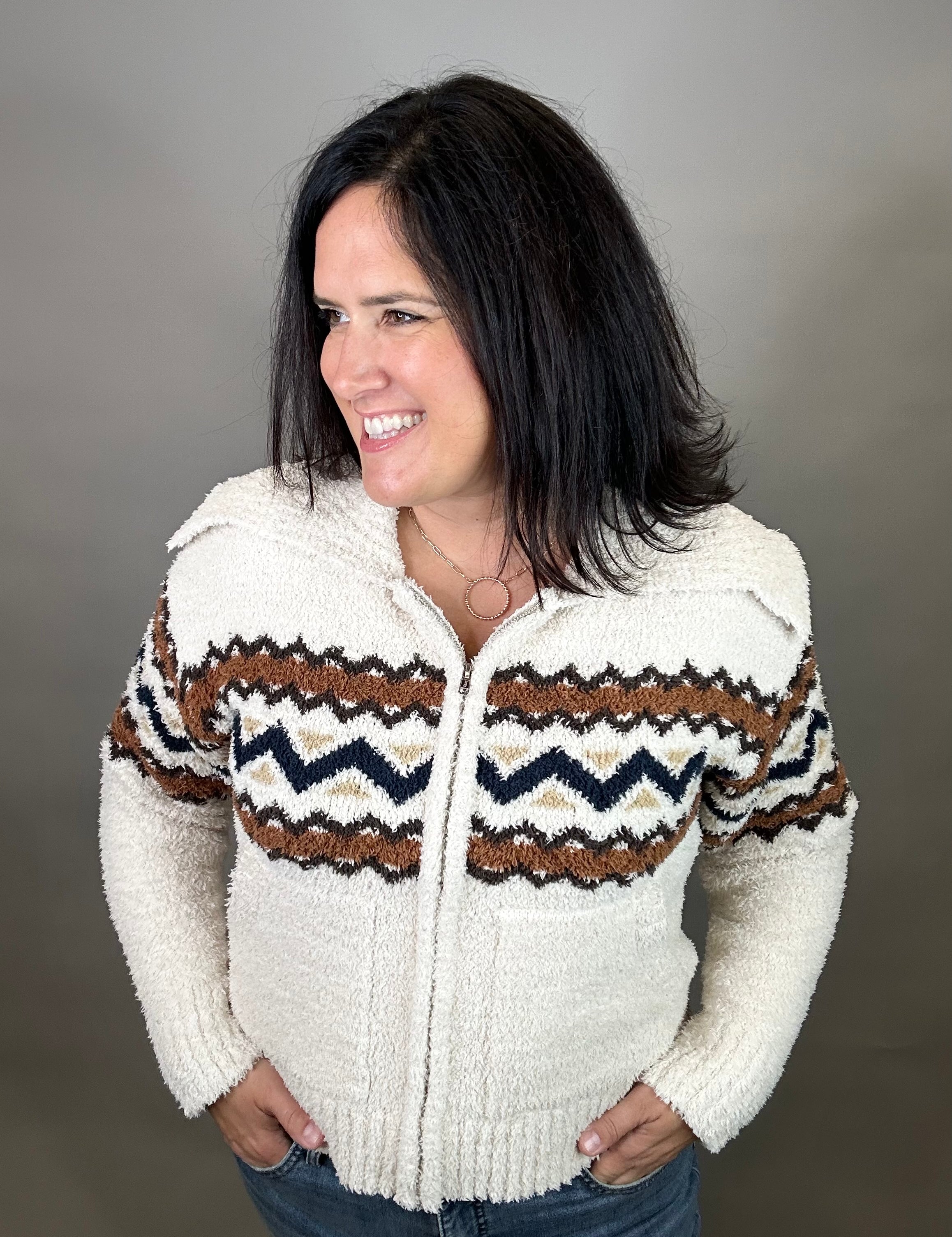 Heather Oak Myra Sweater Jacket Outerwear- Jackets THREAD & SUPPLY