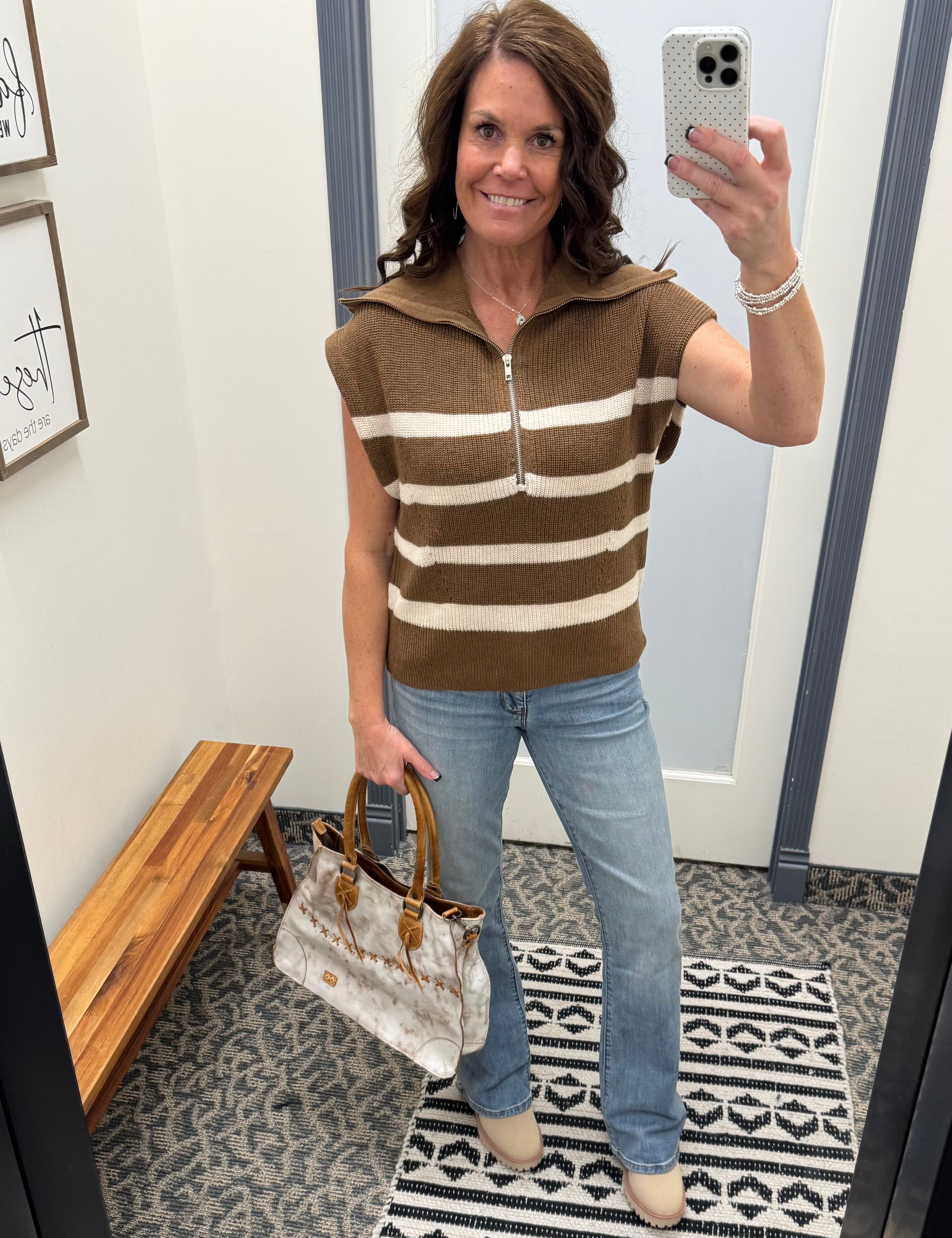 Brown Ivory Stella Sweater Top - Sweater THREAD & SUPPLY