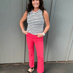 Strawberry Kelsey Ankle Flare Bottom- Pants KUT FROM THE KLOTH