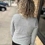 Ivory Black Stripe Aeris Top Top - Tee THREAD & SUPPLY