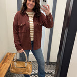 Rust Lined Shirt Jacket Outerwear- Jackets STACCATO