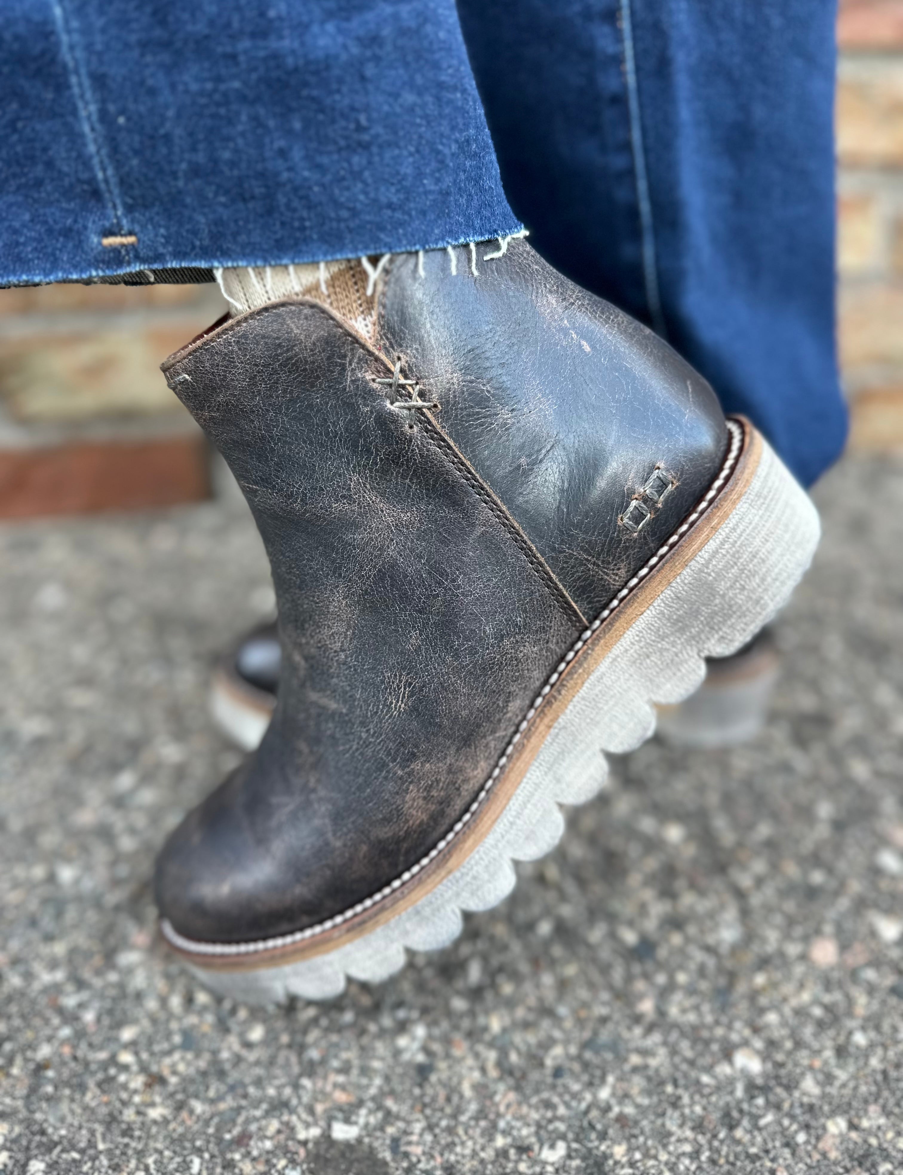 Bed|Stü Lydyi Ankle Bootie in Black Lux Shoes- Boots & Booties BED STU