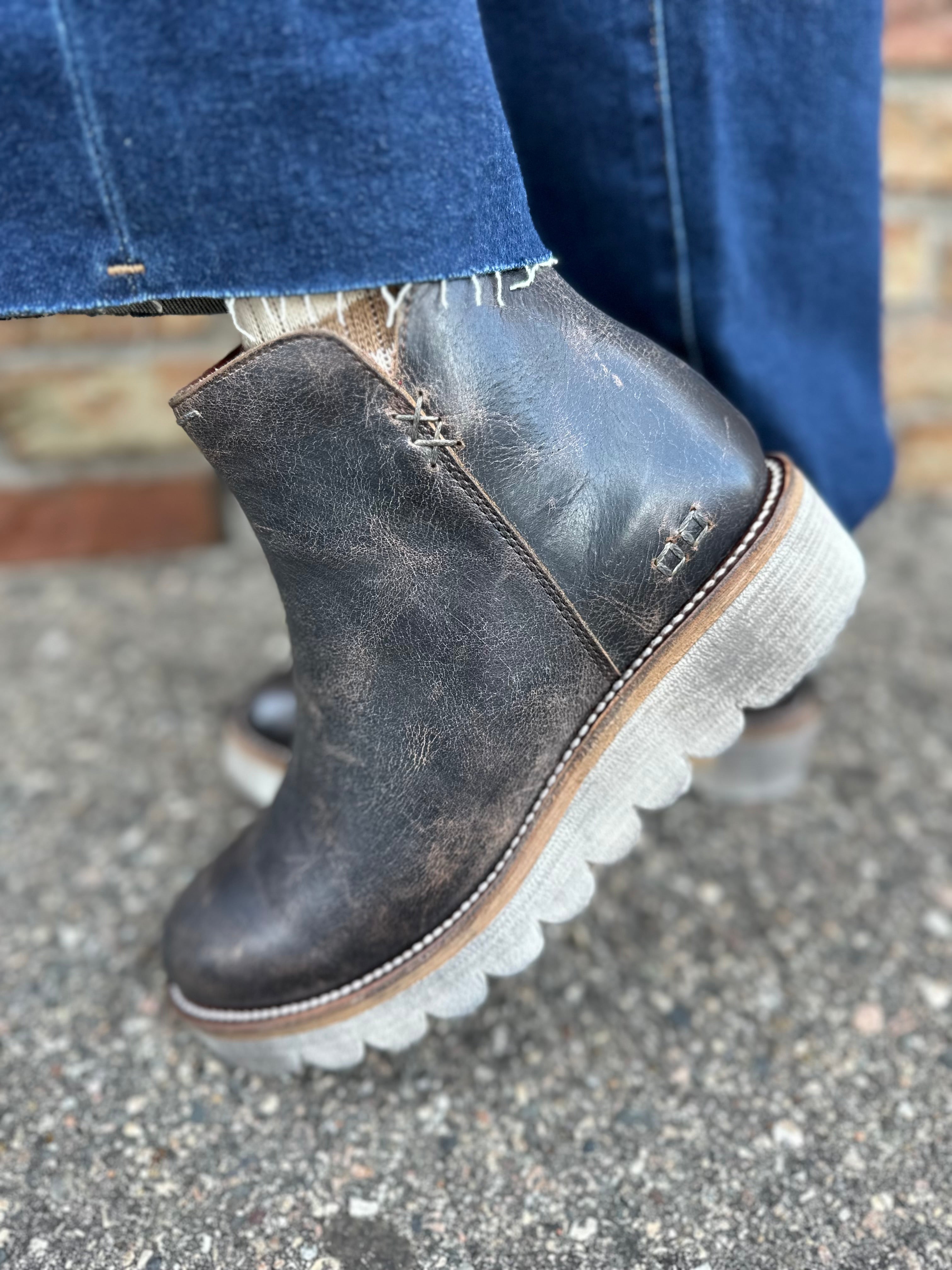 Bed|Stü Lydyi Ankle Bootie in Black Lux Shoes- Boots & Booties BED STU