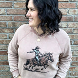 Mocha Cowgirl Graphic Sweatshirt