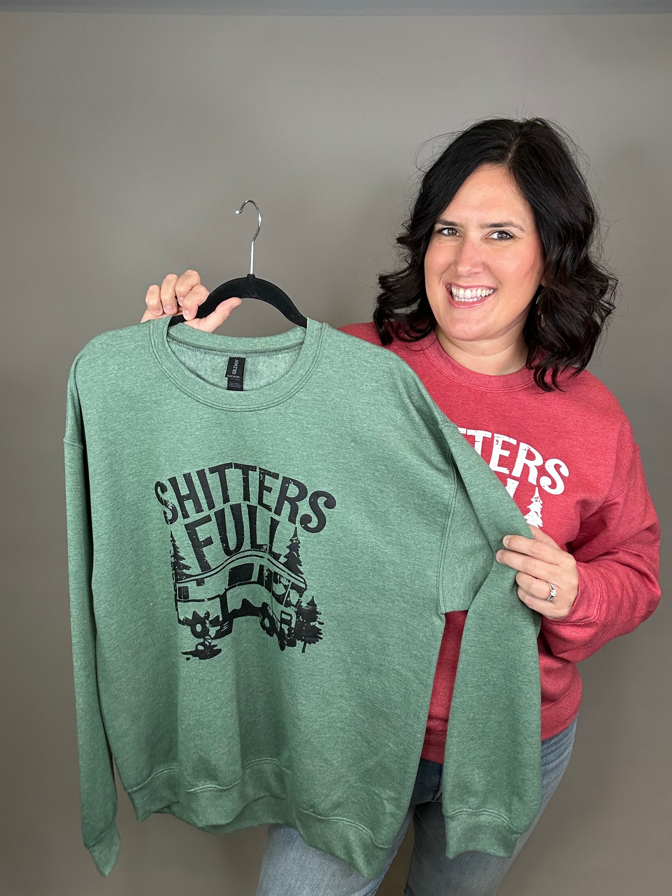 Heather Red It's Full Sweatshirt Top - Sweatshirt CHLOE VS TANK