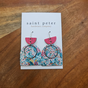 Pink with multi Color Earrings