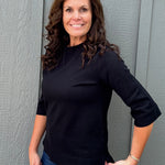Black Knit Top Top - Sweater DOE & RAE