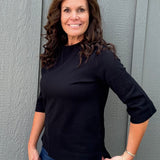 Black Knit Top Top - Sweater DOE & RAE