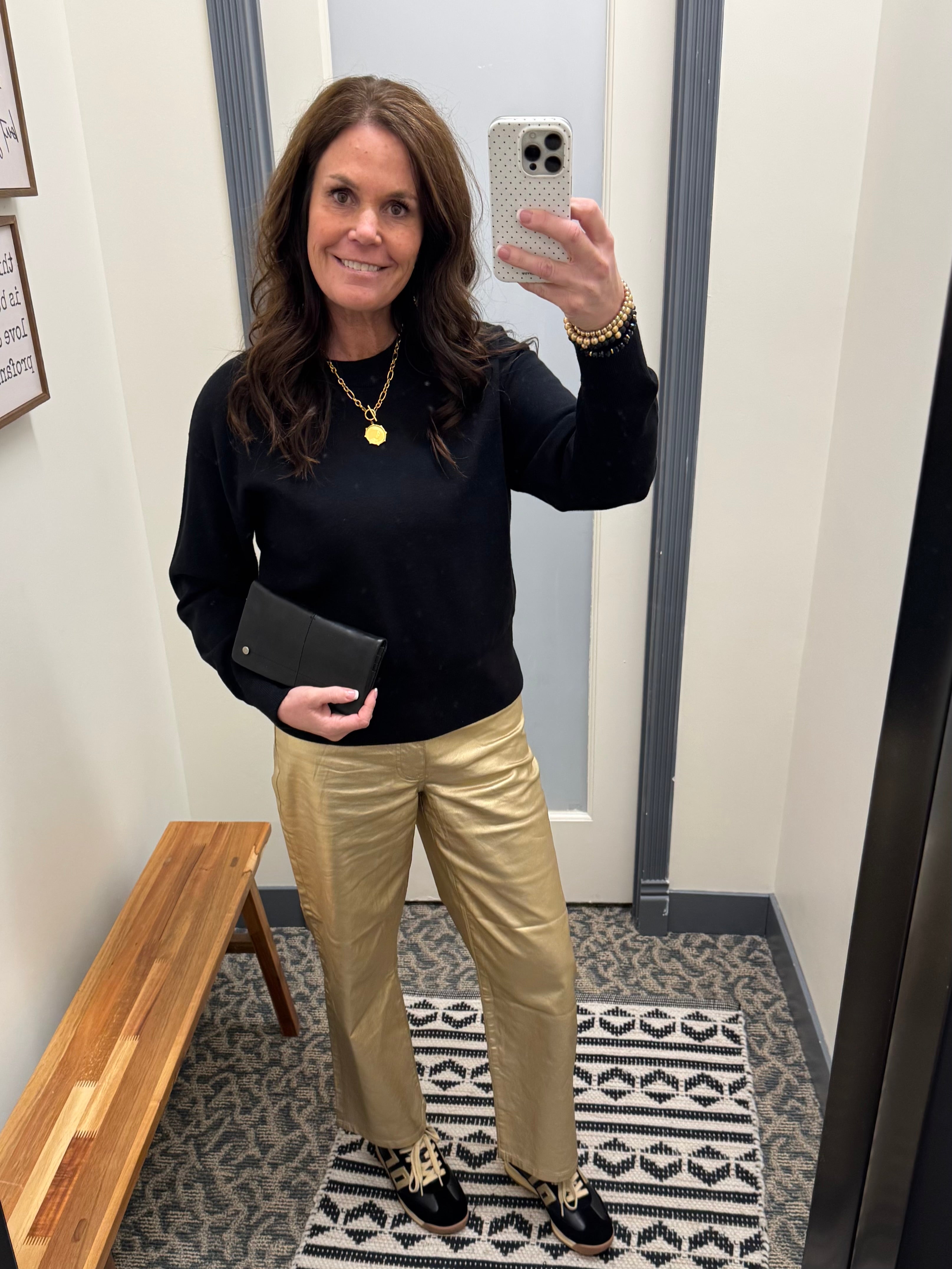 Gold Coated Charlotte Bottoms - Pants KUT FROM THE KLOTH