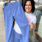Cornflower Meg Linen Trouser Pants Bottoms - Pants KUT FROM THE KLOTH