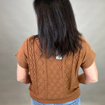 Camel Cable Knit Sweater Top Top - Sweater WISHLIST