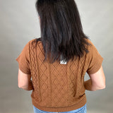 Camel Cable Knit Sweater Top Top - Sweater WISHLIST