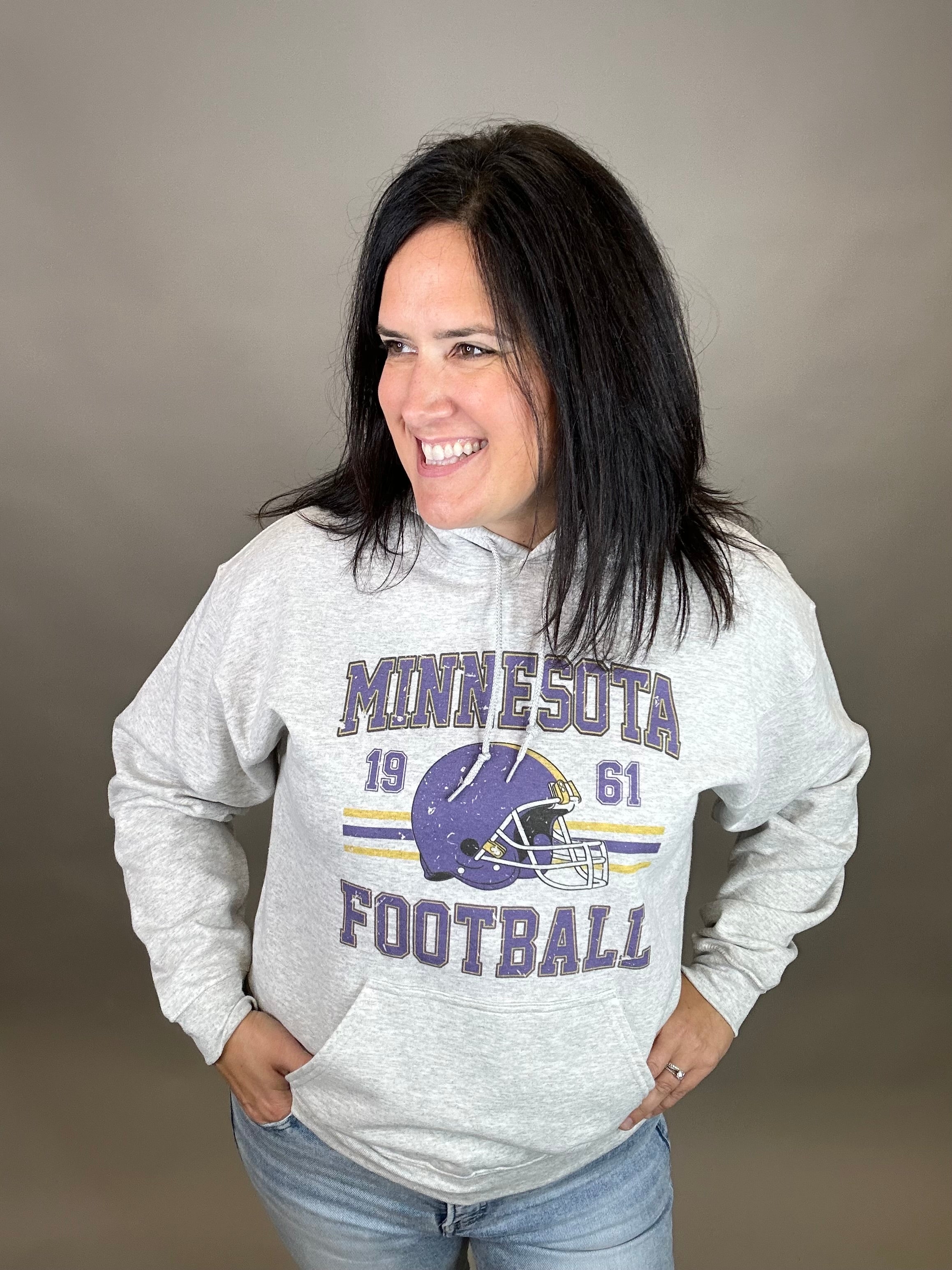 MN Football Hoodie Tops- Sweatshirts LIMEBERRY DESIGNS