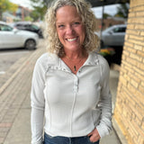 Oyster Adrianna Snap Front Pullover