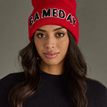 Game Day Pom Hat- Red/Black Accessories - Hat PANACHE