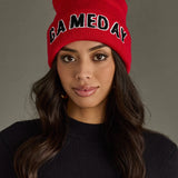 Game Day Pom Hat- Red/Black Accessories - Hat PANACHE