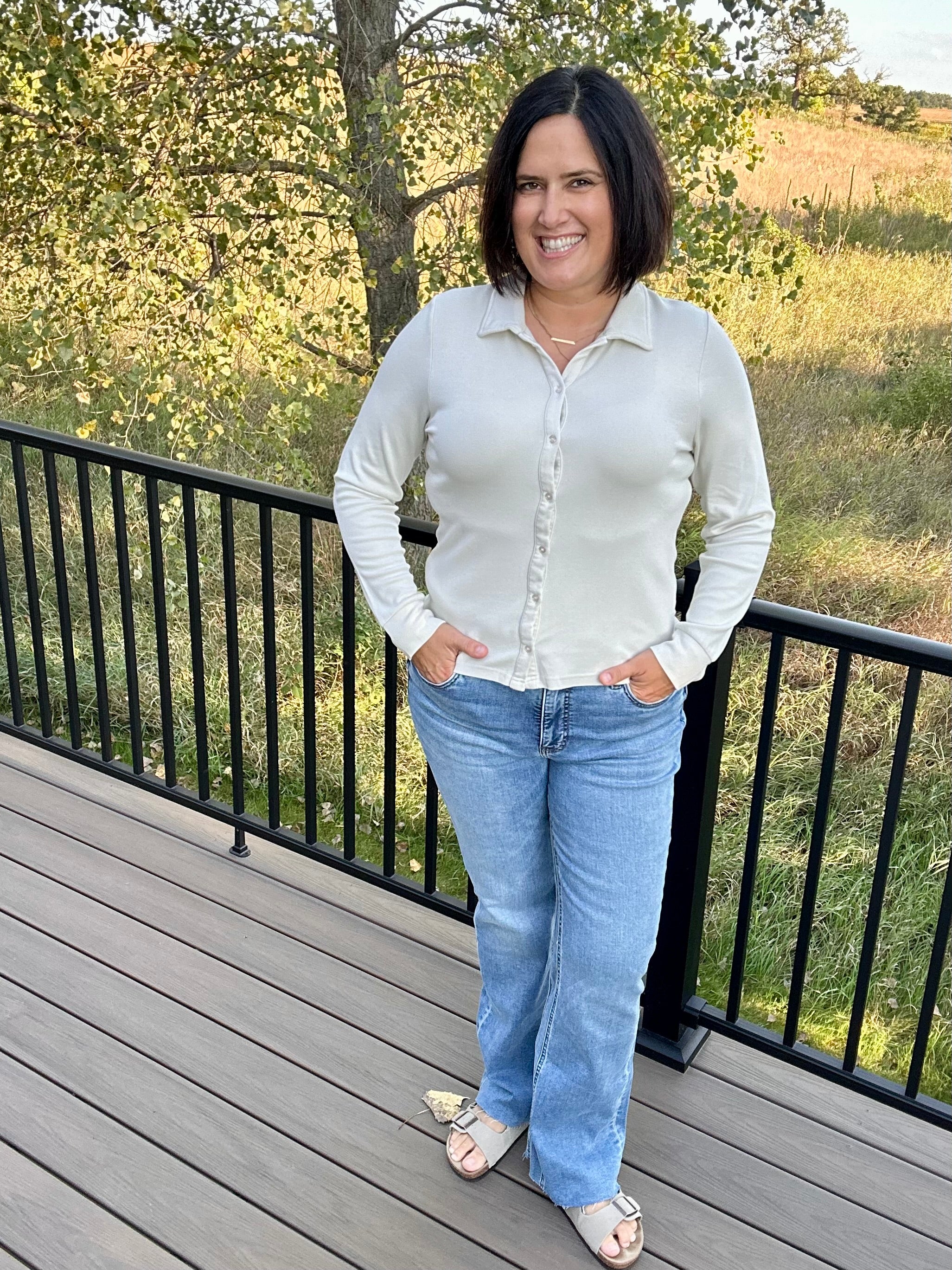 Beige Lilah Shirt Tops - Button Ups THREAD & SUPPLY