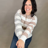 Taupe/Grey Color Block Sweater